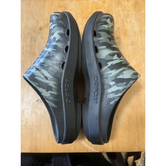 OOFOS Clogs Shoes OOCLOOG Limited Green Camo Recovery Mens 10 Womens 12 Slip On - Picture 6 of 11